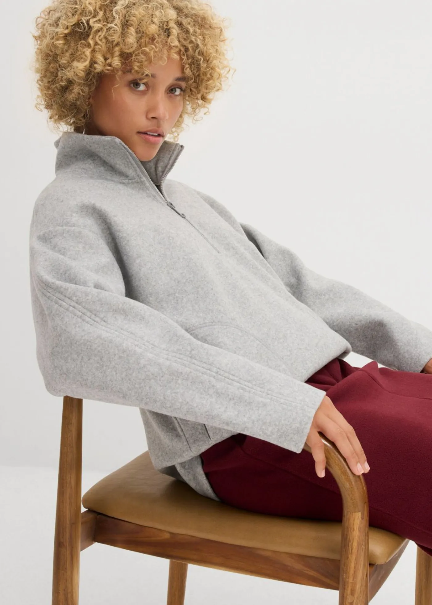 Sale Jersey holgado con aspecto de lana Mujer Ropa Cómoda