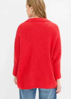 Sale Jersey holgado con cuello tipo polo Mujer Jerséis|Ropa De Punto