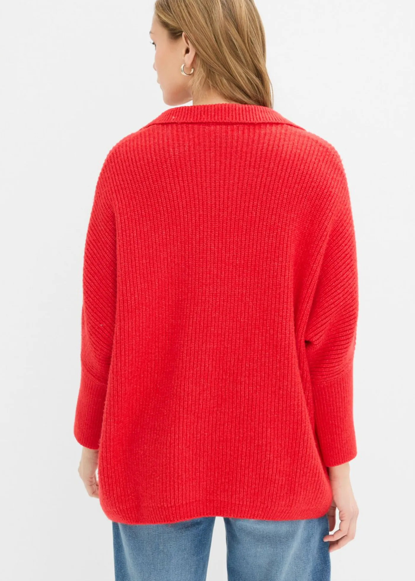 Sale Jersey holgado con cuello tipo polo Mujer Jerséis|Ropa De Punto