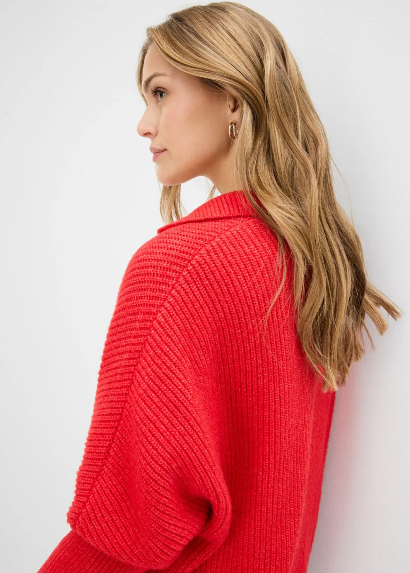 Sale Jersey holgado con cuello tipo polo Mujer Jerséis|Ropa De Punto