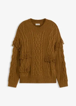 Clearance Jersey holgado con flecos Mujer Jerséis|Ropa De Punto
