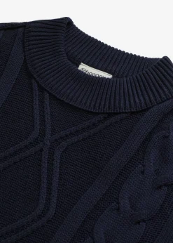 Clearance Jersey holgado con patrón trenzado Mujer Jerséis|Ropa De Punto