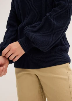 Clearance Jersey holgado con patrón trenzado Mujer Jerséis|Ropa De Punto