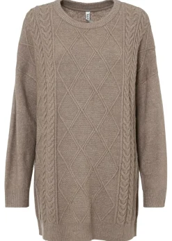 Discount Jersey holgado con patrón trenzado Mujer Jerséis|Ropa De Punto