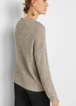 Sale Jersey holgado con patrón trenzado Mujer Jerséis|Ropa De Punto