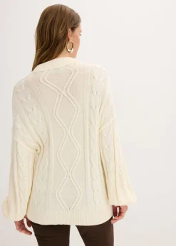 Hot Jersey holgado con patrón trenzado Mujer Jerséis|Ropa De Punto