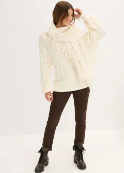 Hot Jersey holgado con patrón trenzado Mujer Jerséis|Ropa De Punto