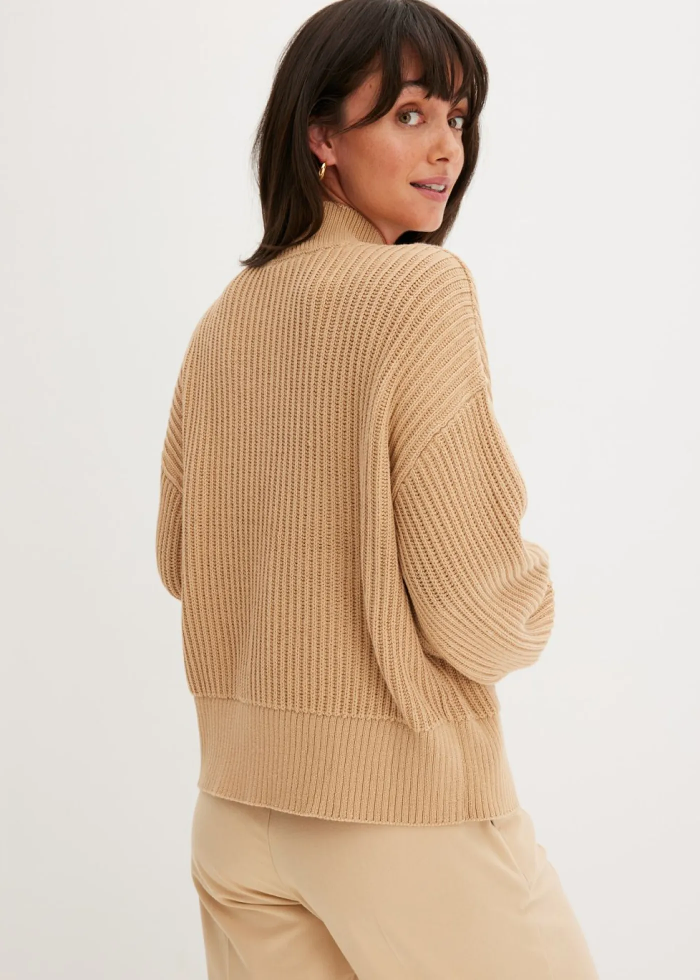 Outlet Jersey holgado de algodón puro Mujer Jerséis|Ropa De Punto