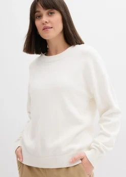 Best Jersey holgado de algodón puro Mujer Básicos|Jerséis
