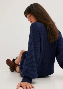 Hot Jersey holgado de algodón puro Mujer Jerséis|Ropa De Punto