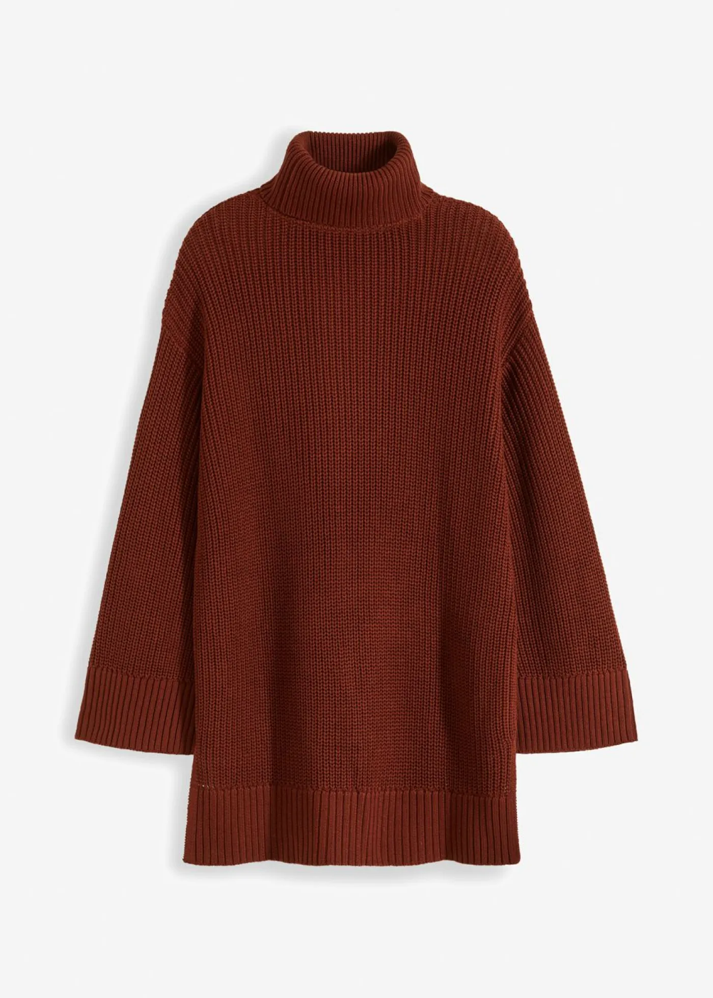 New Jersey holgado de cuello vuelto de mezcla de algodón Mujer Jerséis|Ropa De Punto