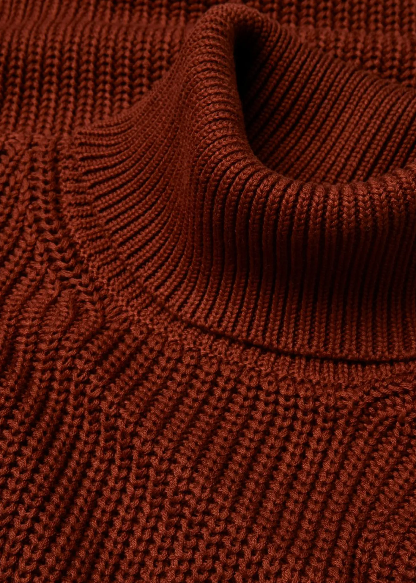 New Jersey holgado de cuello vuelto de mezcla de algodón Mujer Jerséis|Ropa De Punto