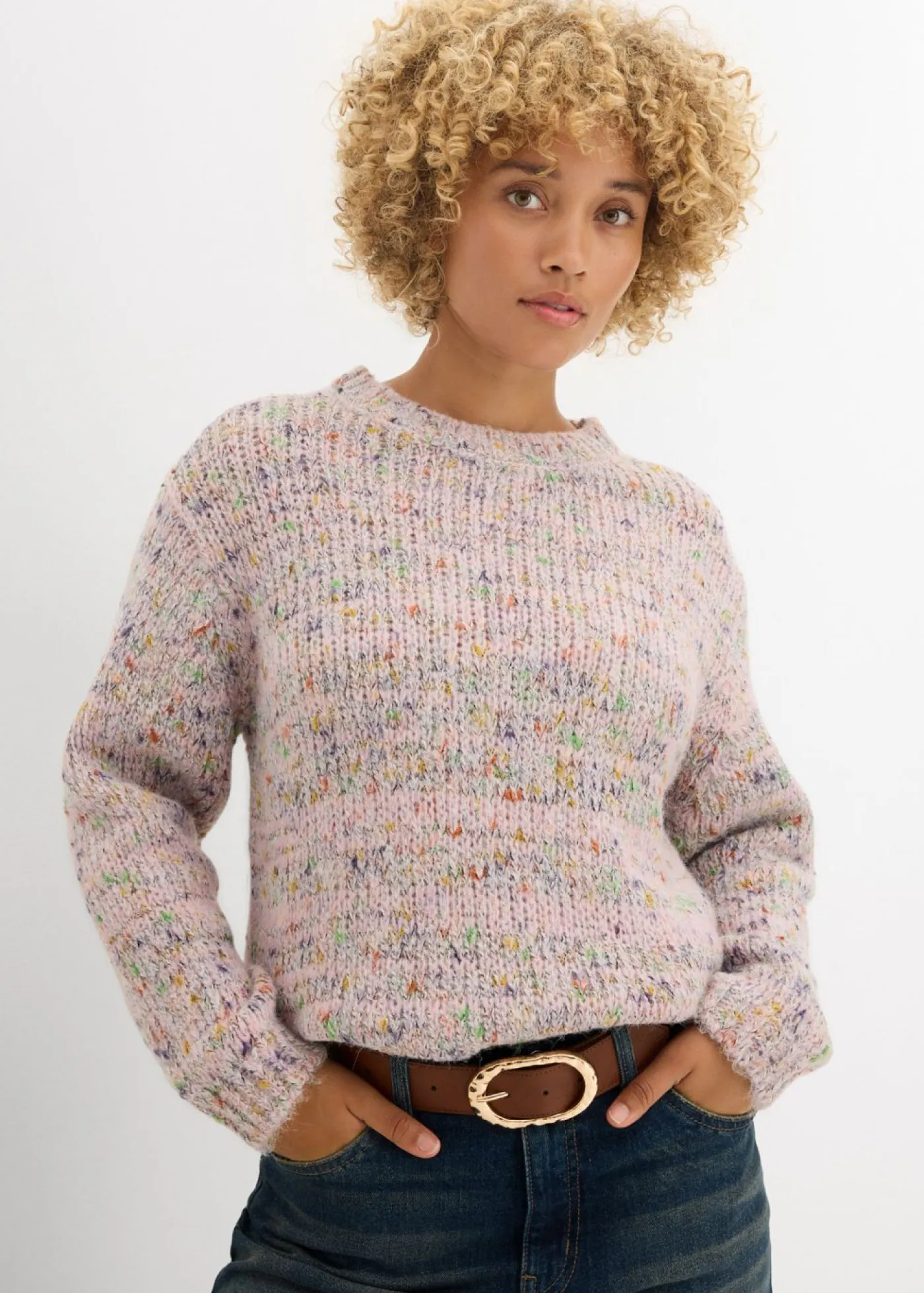 Clearance Jersey holgado de hilo espeso Mujer Jerséis|Ropa De Punto