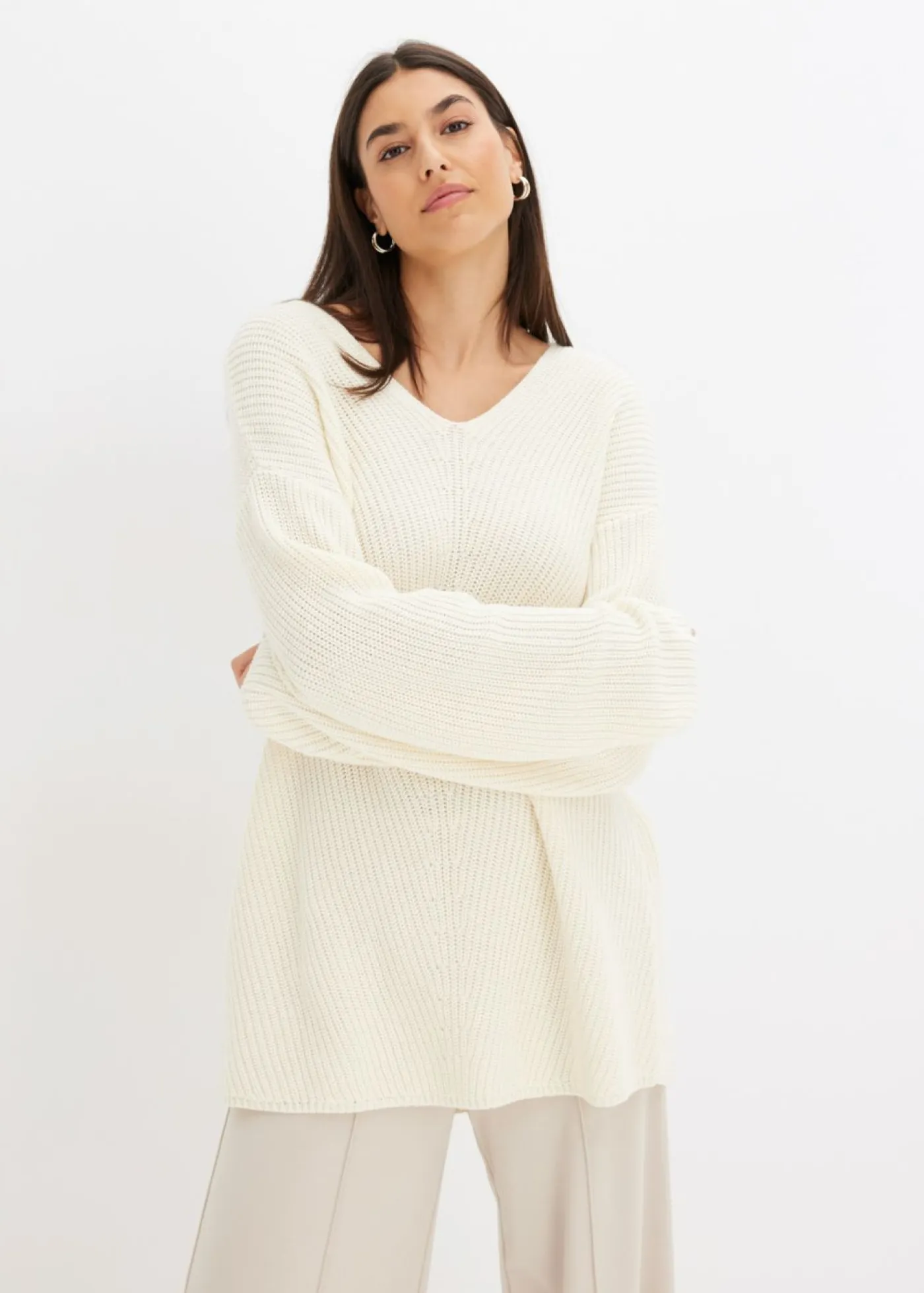 Clearance Jersey holgado de mezcla de lana Mujer Jerséis|Ropa De Punto