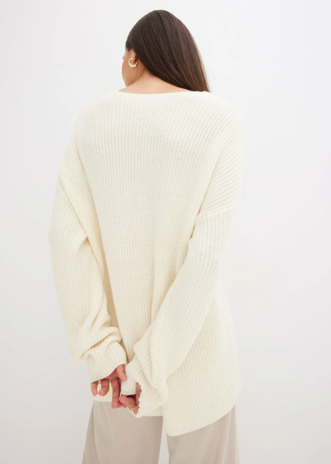 Clearance Jersey holgado de mezcla de lana Mujer Jerséis|Ropa De Punto