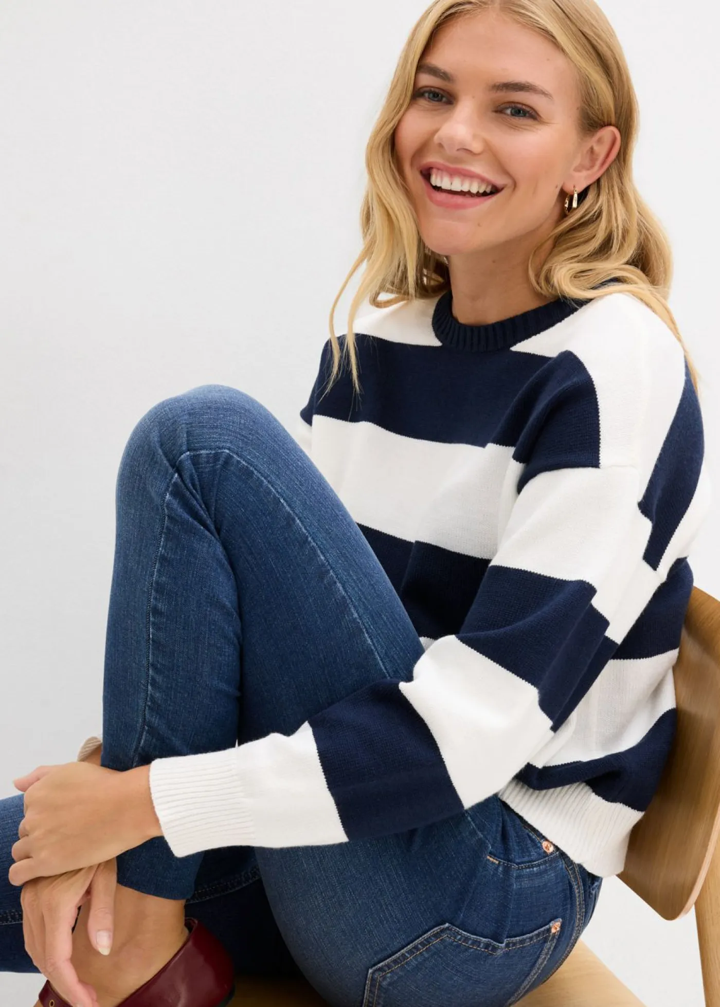 Outlet Jersey holgado de mezcla de viscosa suave Mujer Jerséis|Ropa De Punto