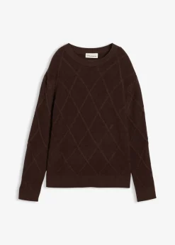 Online Jersey holgado de punto trenzado Mujer Jerséis|Ropa De Punto