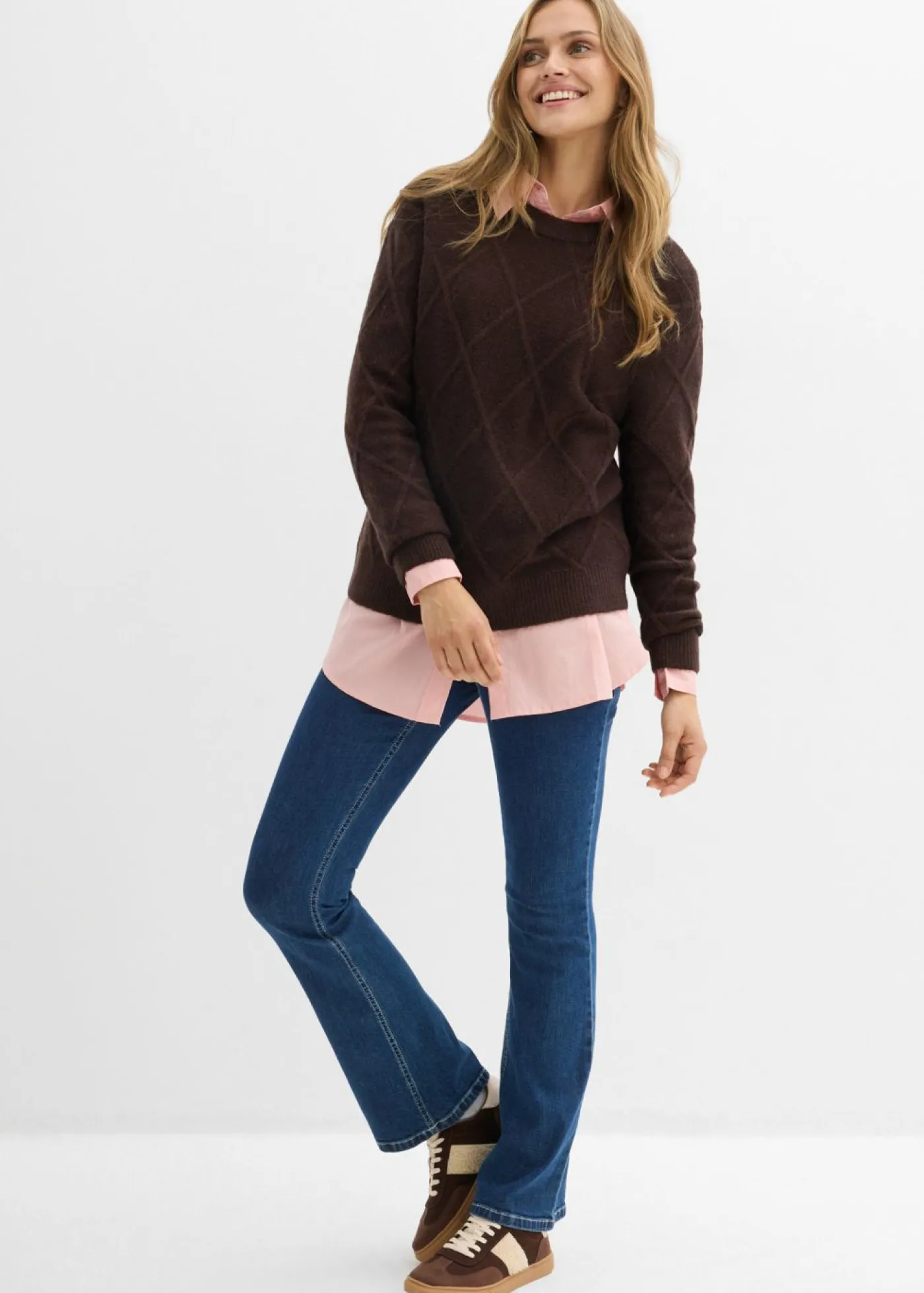 Online Jersey holgado de punto trenzado Mujer Jerséis|Ropa De Punto