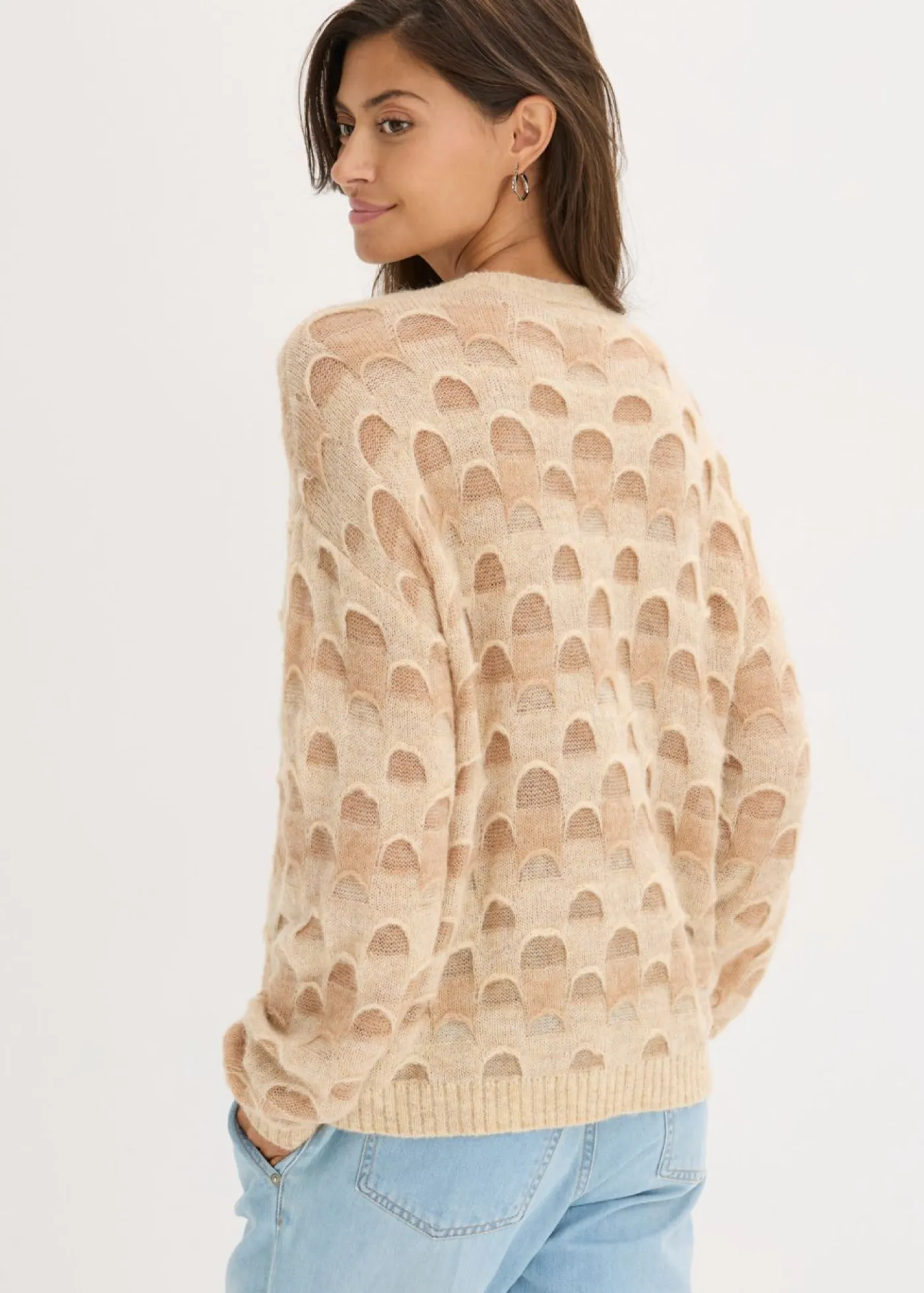 New Jersey holgado suave con lana y alpaca Mujer Jerséis|Ropa De Punto