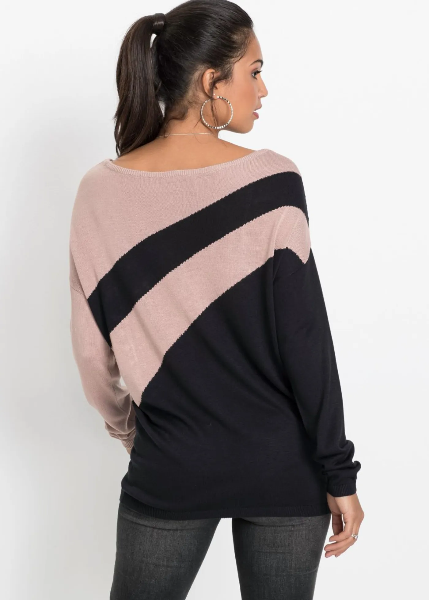 Sale Jersey largo con aplicaciones Mujer Jerséis|Ropa De Punto