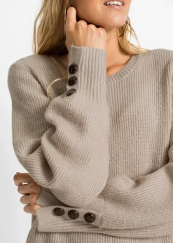 Clearance Jersey largo con botones Mujer Jerséis|Ropa De Punto