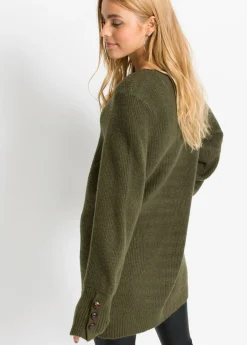 Discount Jersey largo con botones Mujer Jerséis|Ropa De Punto