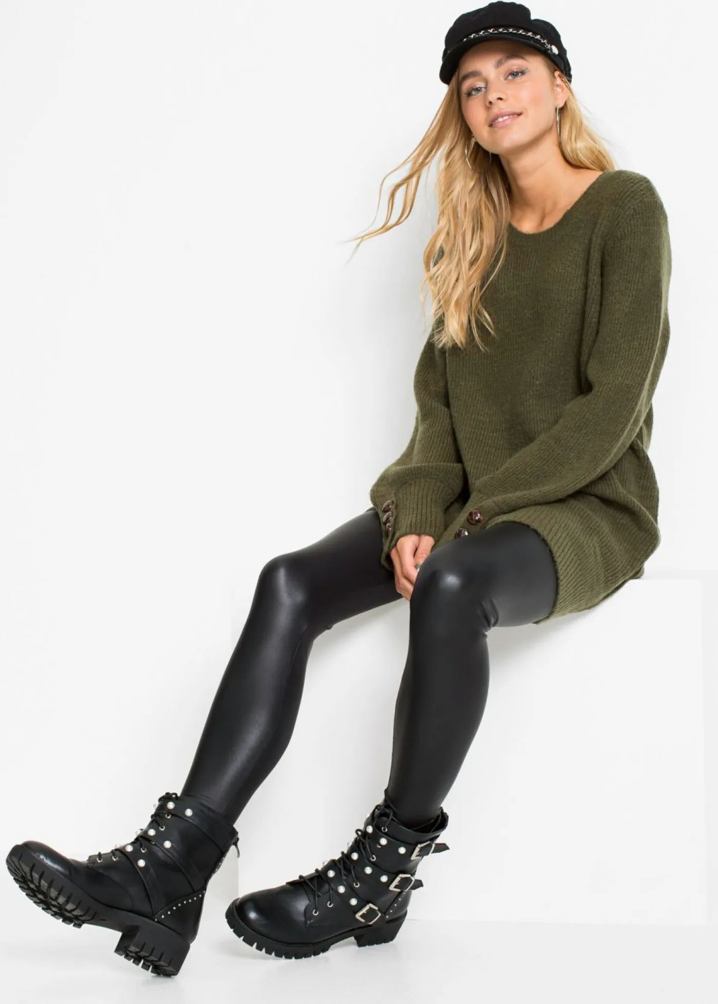 Discount Jersey largo con botones Mujer Jerséis|Ropa De Punto