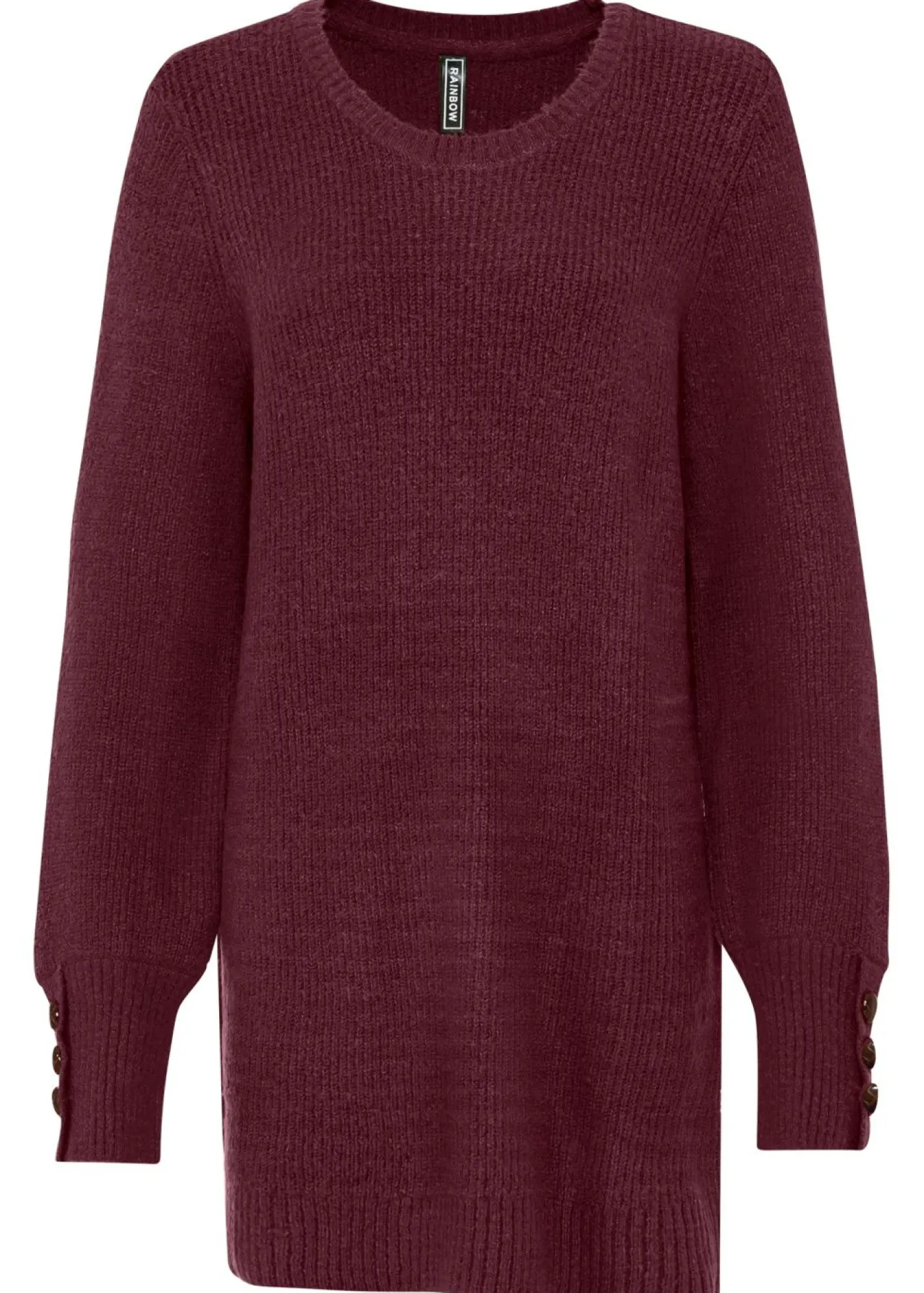 Online Jersey largo con botones Mujer Jerséis|Ropa De Punto