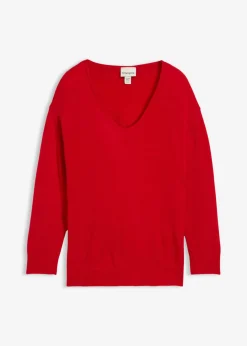 Sale Jersey largo con corte holgado y aberturas laterales Mujer Jerséis|Ropa De Punto