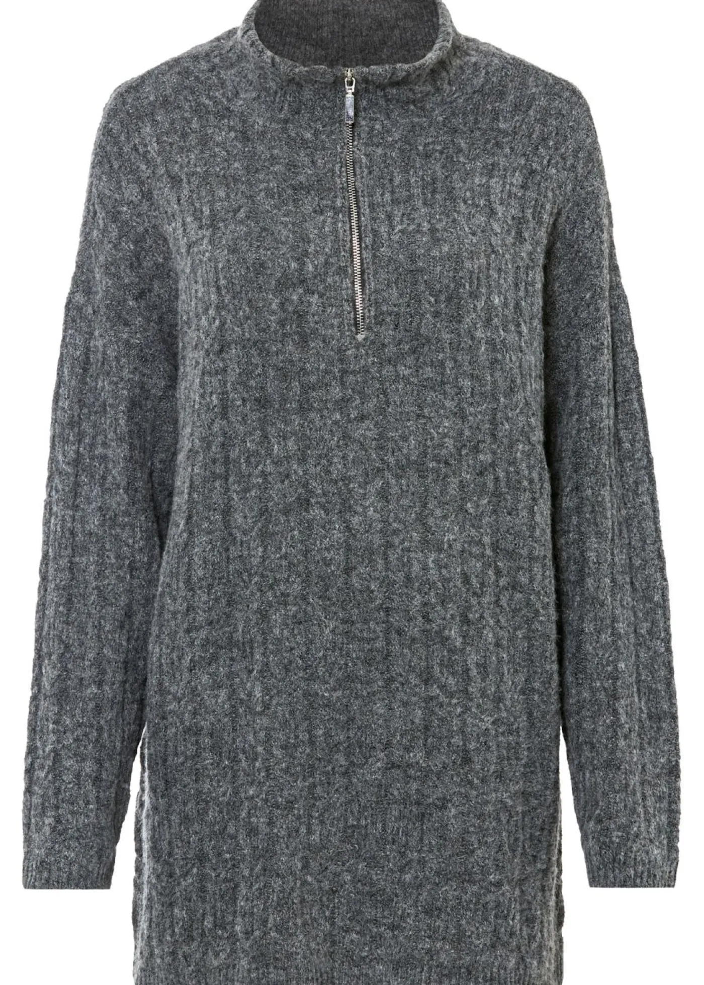 Discount Jersey largo con patrón trenzado Mujer Jerséis|Ropa De Punto
