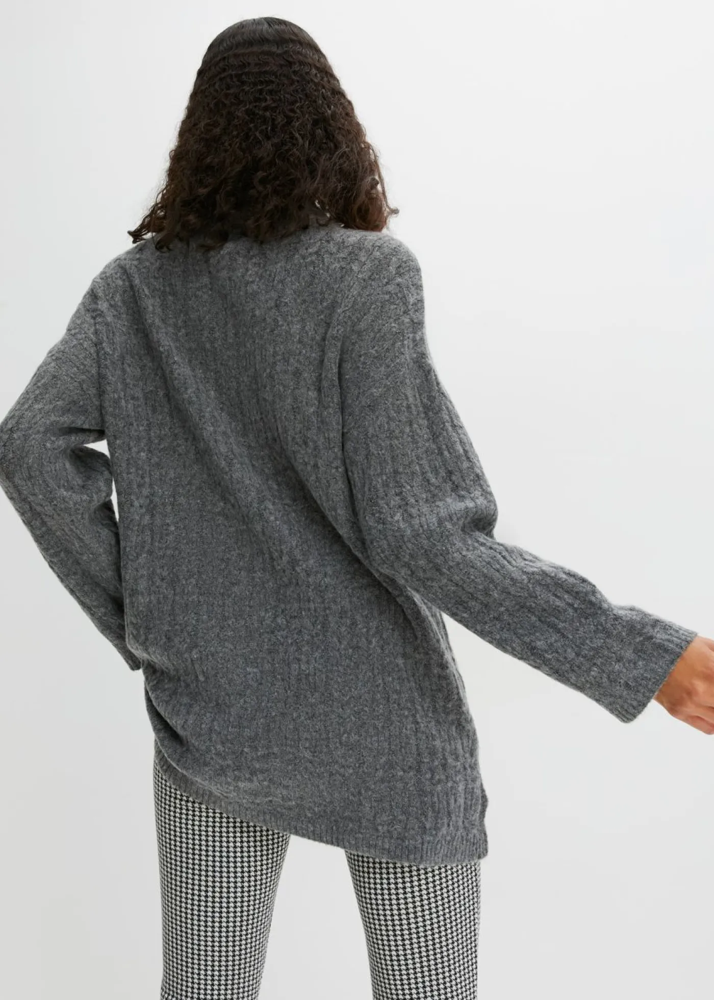 Discount Jersey largo con patrón trenzado Mujer Jerséis|Ropa De Punto
