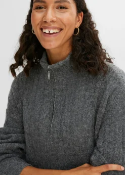 Discount Jersey largo con patrón trenzado Mujer Jerséis|Ropa De Punto