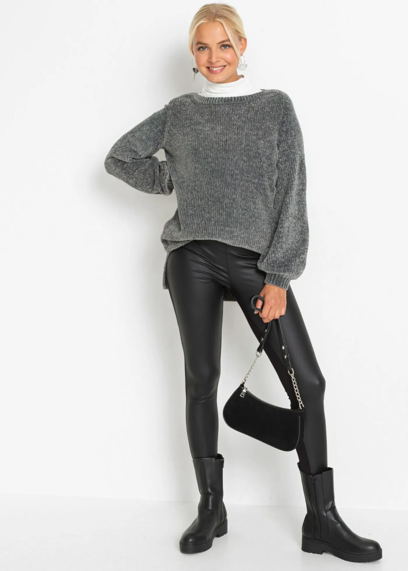 Online Jersey largo de chenilla Mujer Jerséis|Ropa De Punto