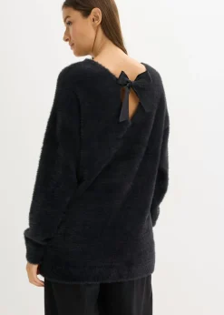 Outlet Jersey largo de hilo suave Mujer Jerséis|Ropa De Punto