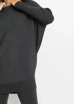 Jersey largo de mezcla de viscosa Mujer Jerséis|Ropa De Punto