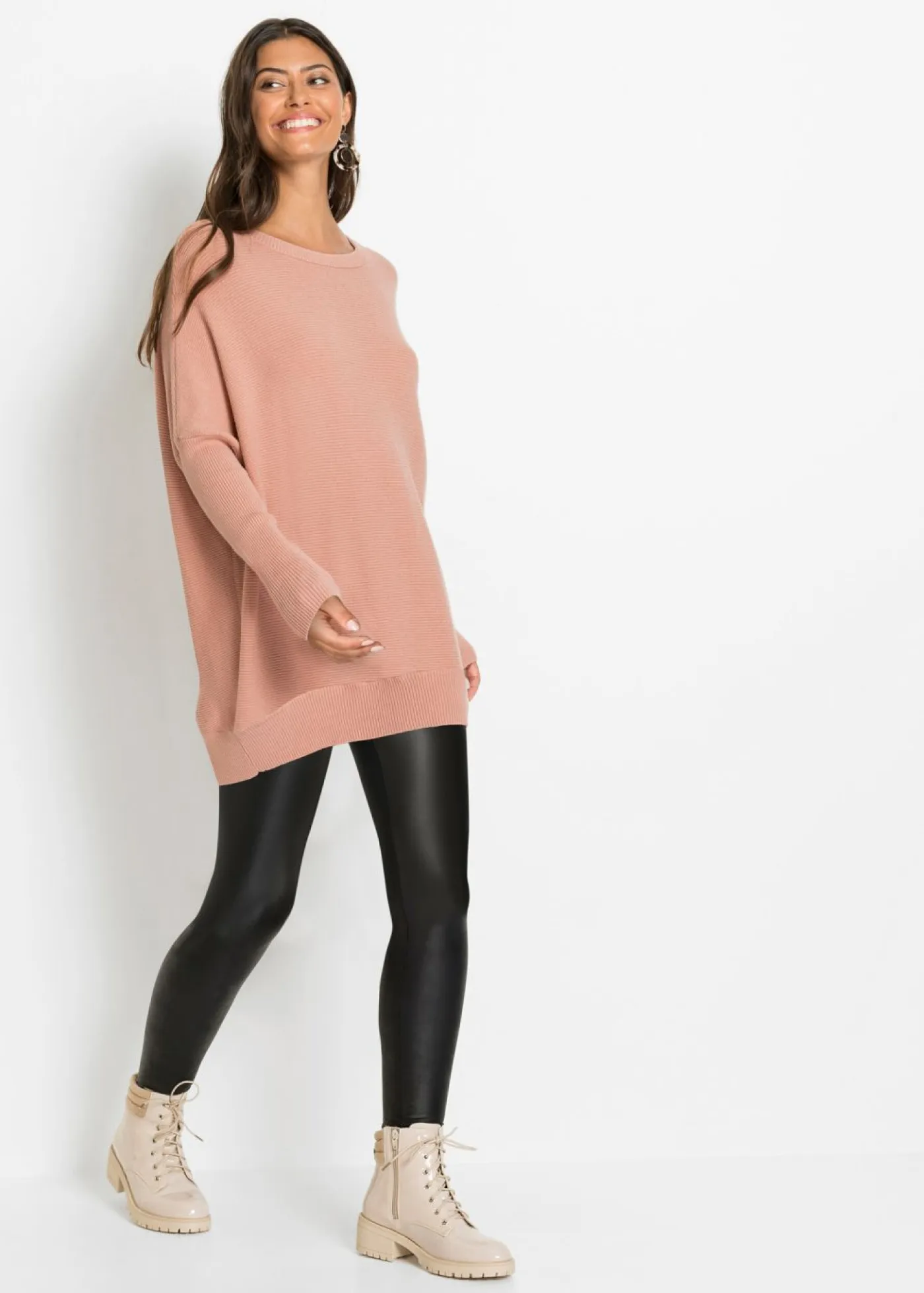 Sale Jersey largo de mezcla de viscosa Mujer Jerséis|Ropa De Punto