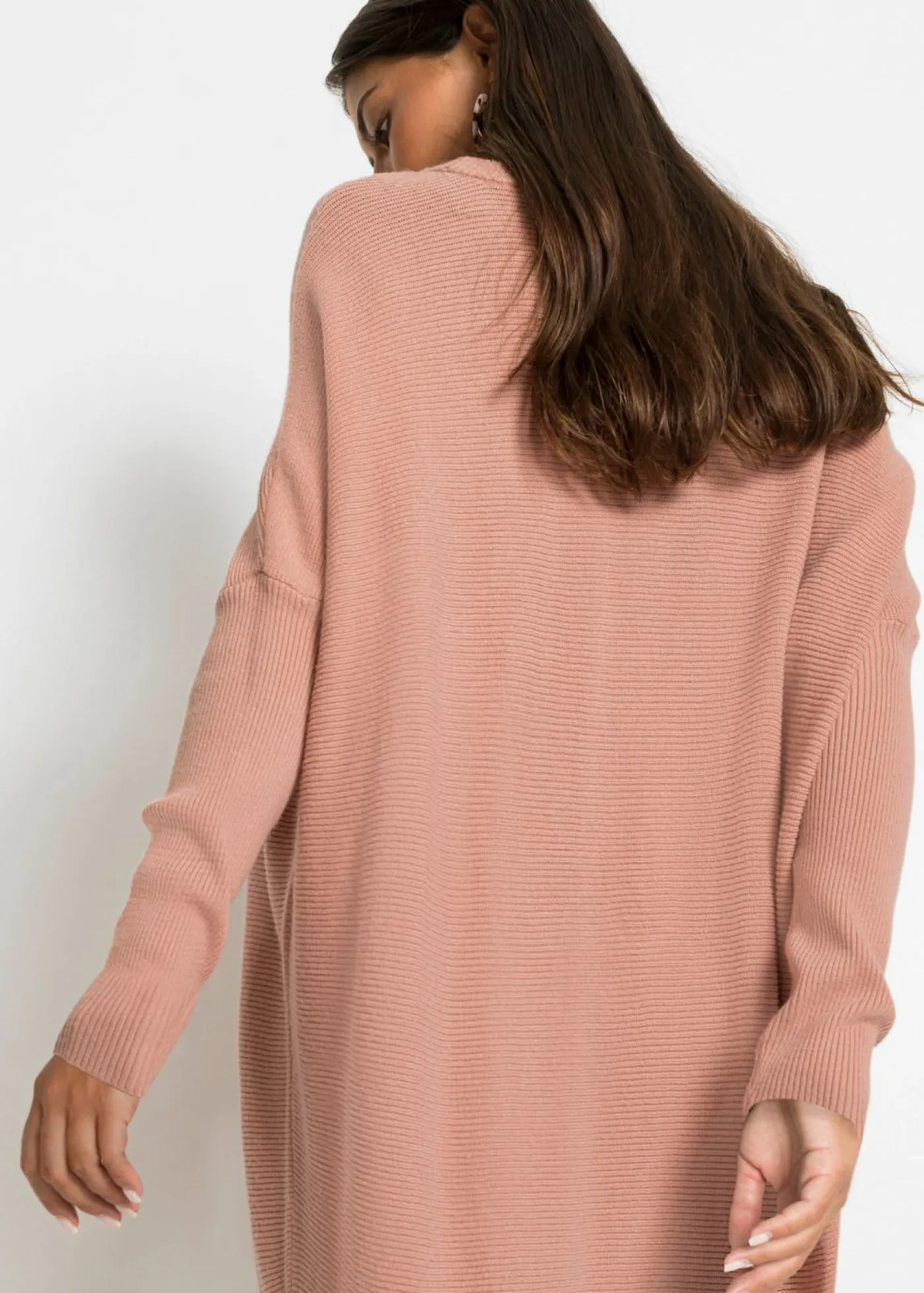 Sale Jersey largo de mezcla de viscosa Mujer Jerséis|Ropa De Punto