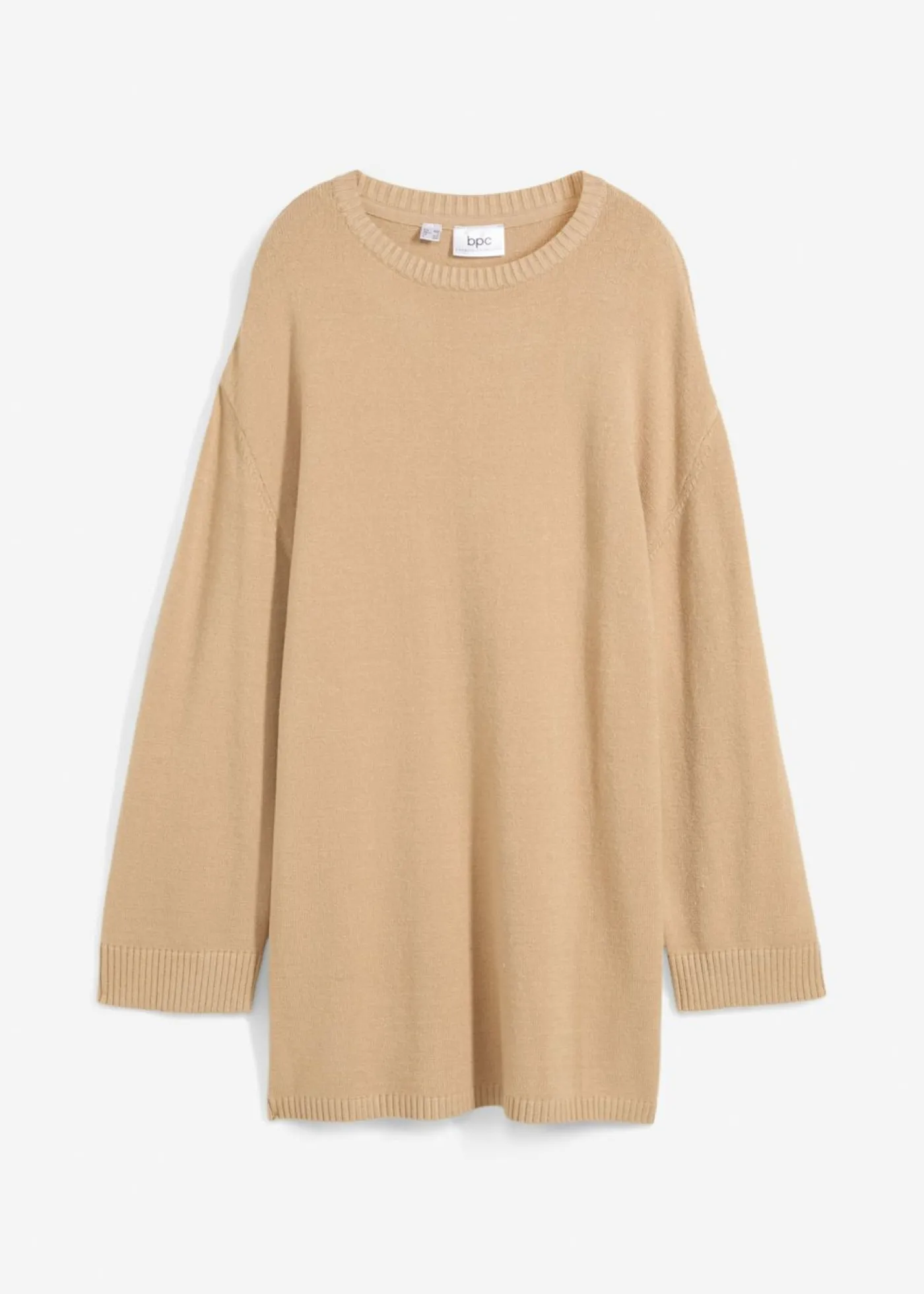 Hot Jersey largo de punto fino con aberturas laterales en mezcla de viscosa Mujer Jerséis|Ropa De Punto
