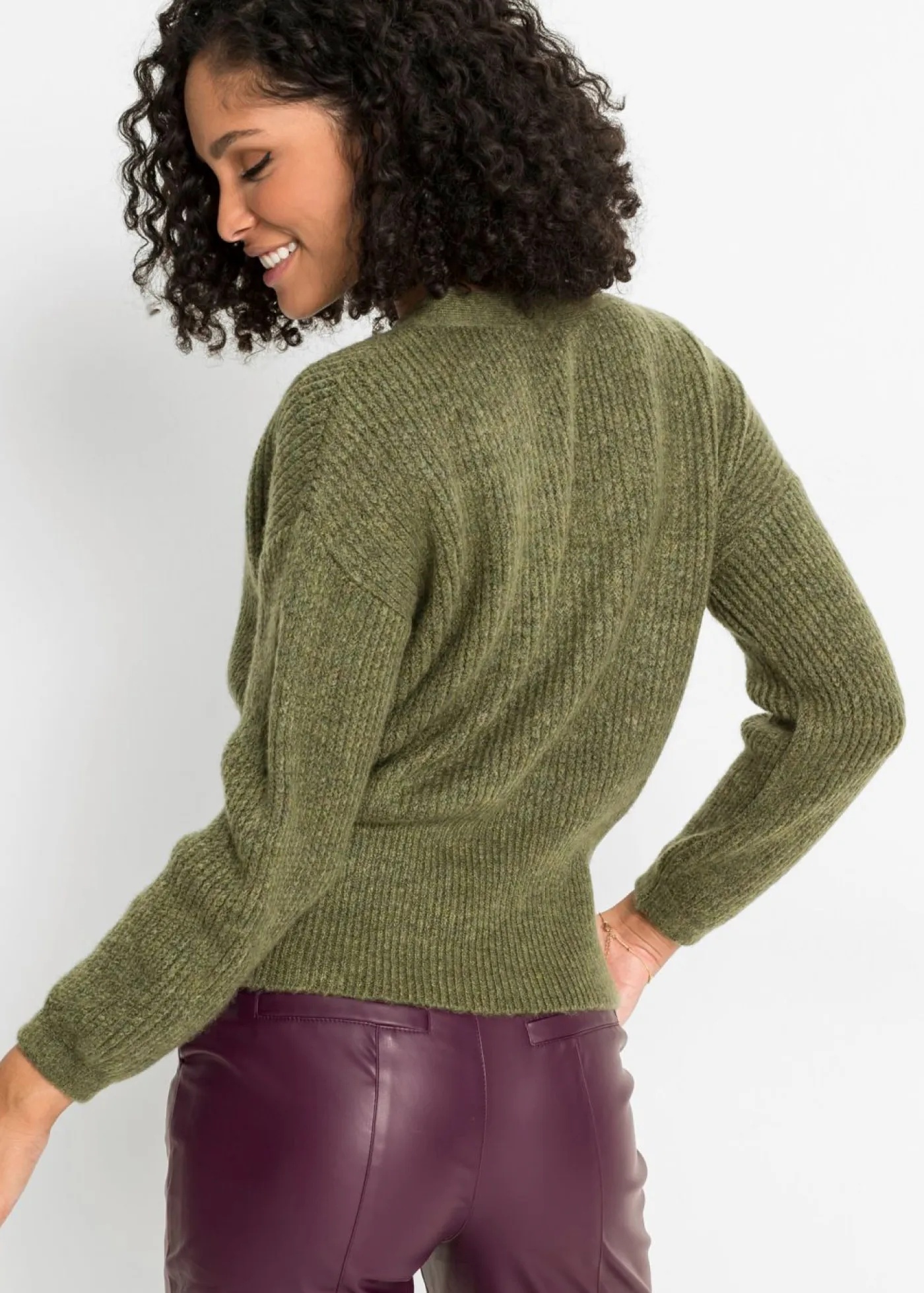 Sale Jersey oversize con aspecto cruzado Mujer Jerséis|Ropa De Punto