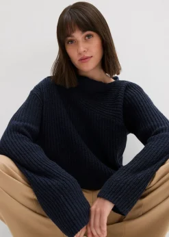 Jersey oversize de canalé Mujer Jerséis|Ropa De Punto