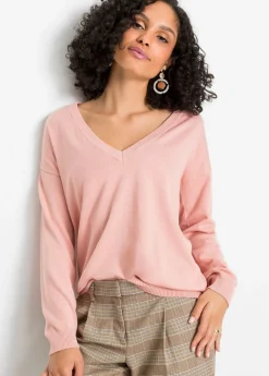 Clearance Jersey oversize de mezcla de viscosa Mujer Jerséis|Ropa De Punto