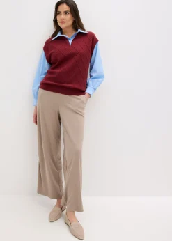Clearance Jersey sin mangas con inserto de blusa y contenido de algodón Mujer Jerséis|Ropa De Punto