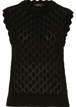 Sale Jersey sin mangas de ajour de mezcla de algodón Mujer Jerséis|Novedades