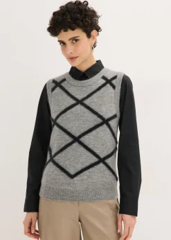 Sale Jersey sin mangas de hilo suave Mujer Jerséis|Ropa De Punto