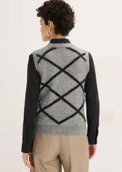 Sale Jersey sin mangas de hilo suave Mujer Jerséis|Ropa De Punto