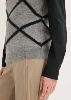Sale Jersey sin mangas de hilo suave Mujer Jerséis|Ropa De Punto