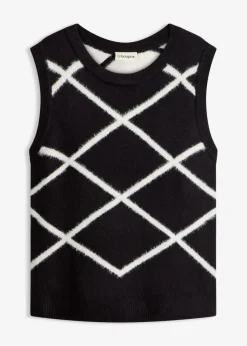 Hot Jersey sin mangas de hilo suave Mujer Jerséis|Ropa De Punto