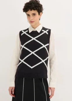 Hot Jersey sin mangas de hilo suave Mujer Jerséis|Ropa De Punto