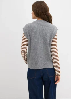 Online Jersey sin mangas de punto grueso Mujer Básicos|Jerséis