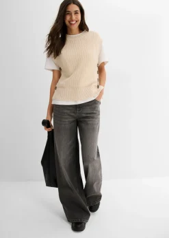 New Jersey sin mangas de punto Mujer Jerséis|Ropa De Punto